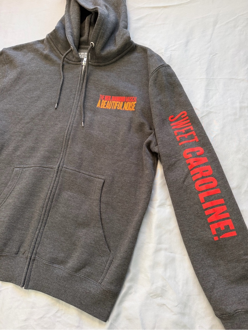 Neil Diamond Sweet Caroline Zip-Up Hoodie with Sleeve Graphic
